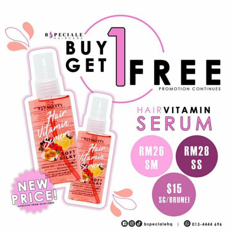 Buy Serum Vitamin Hair Bspecial Merawat Rambut Gugur Melebatkan Rambut 60ml Seetracker Malaysia