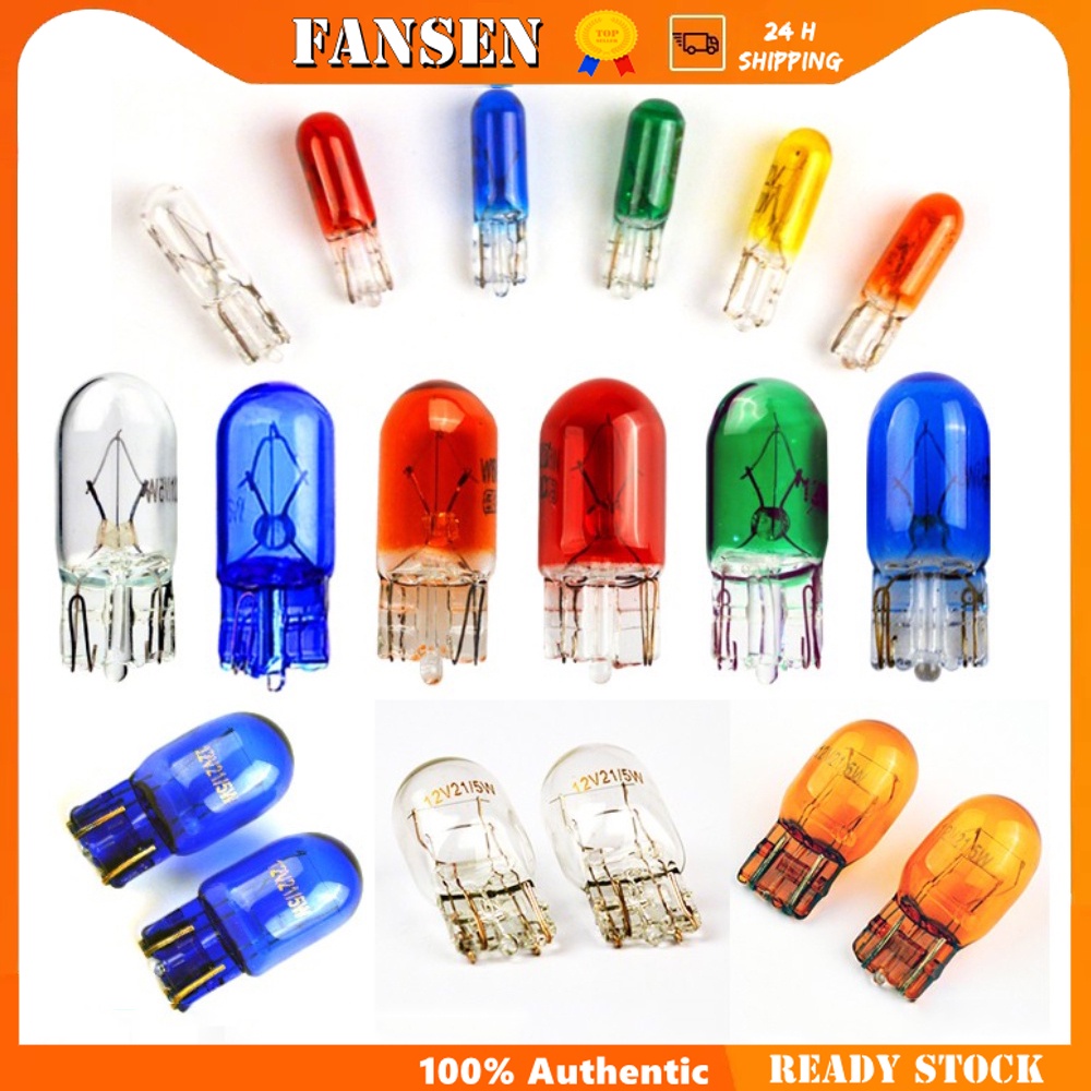 Car Halogen Bulb T10 W5W 501 194 White / Blue / Red / Amber / Green / Warm White Color Auto Light W3W Auto Indicator Signal Lamp