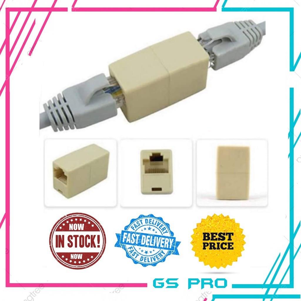 [READY STOCK] RJ45 Joint Cat5/5e/Cat6 Lan Cable Joiner Coupler