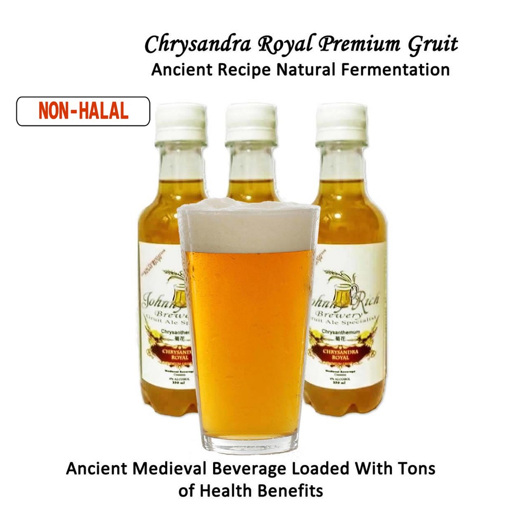 12 Bottle Chrysandra Royal Premium Gruit 350 ml - Traditional Ancient Beverage With Lots of Health Benefits