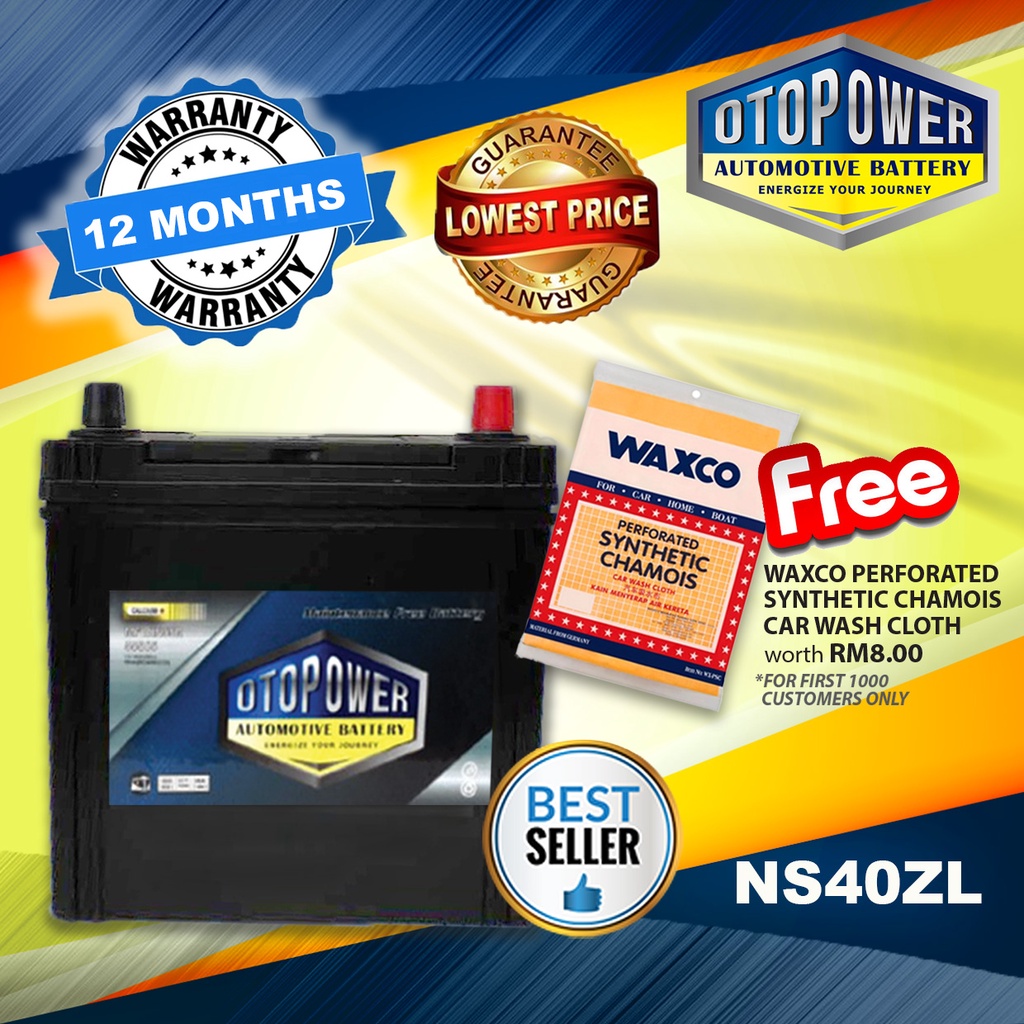 Bateri Kereta Ns40zl Otopower Maintenance Free Battery For Perodua Kancil Viva Alza Axia Myvi Kelisa Kembara And Etc Shopee Malaysia