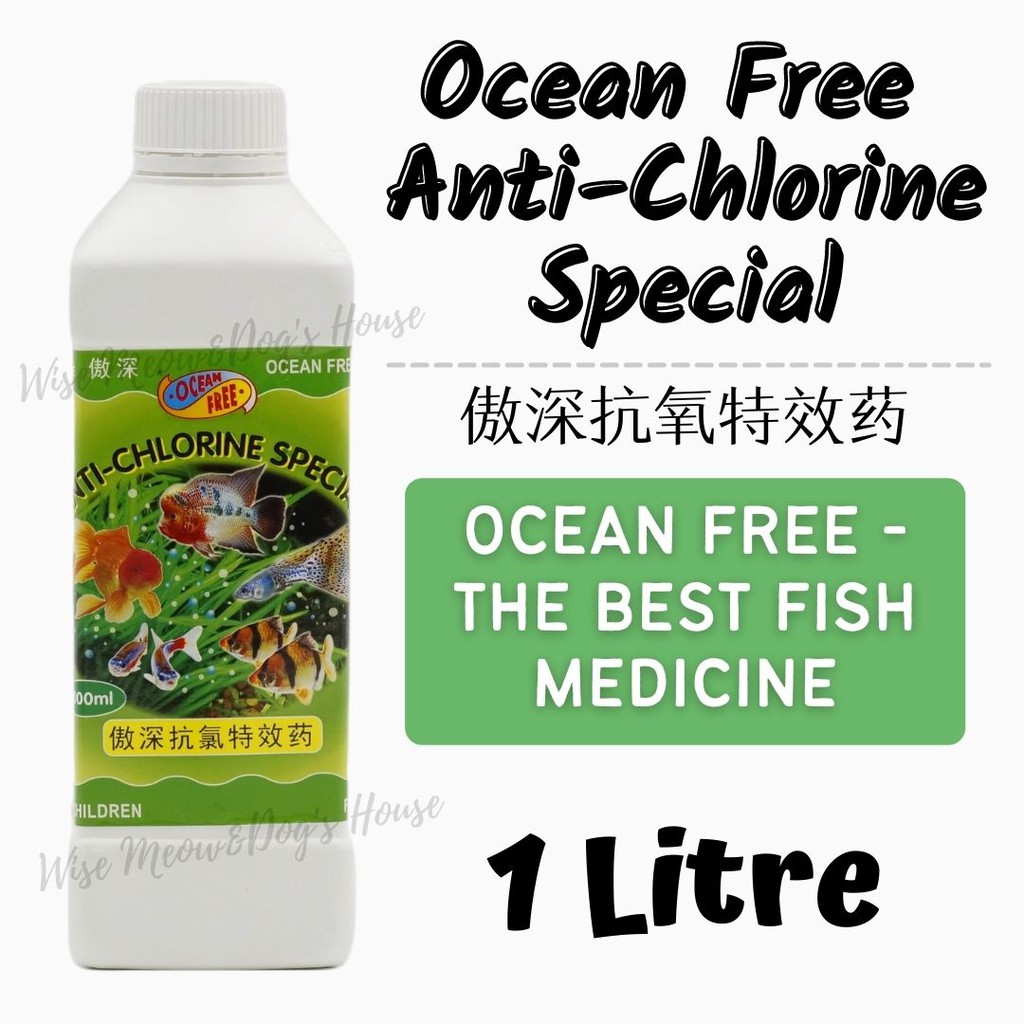 Ocean Free AntiChlorine Special For Fish Aquarium 1L/1000ml Shopee