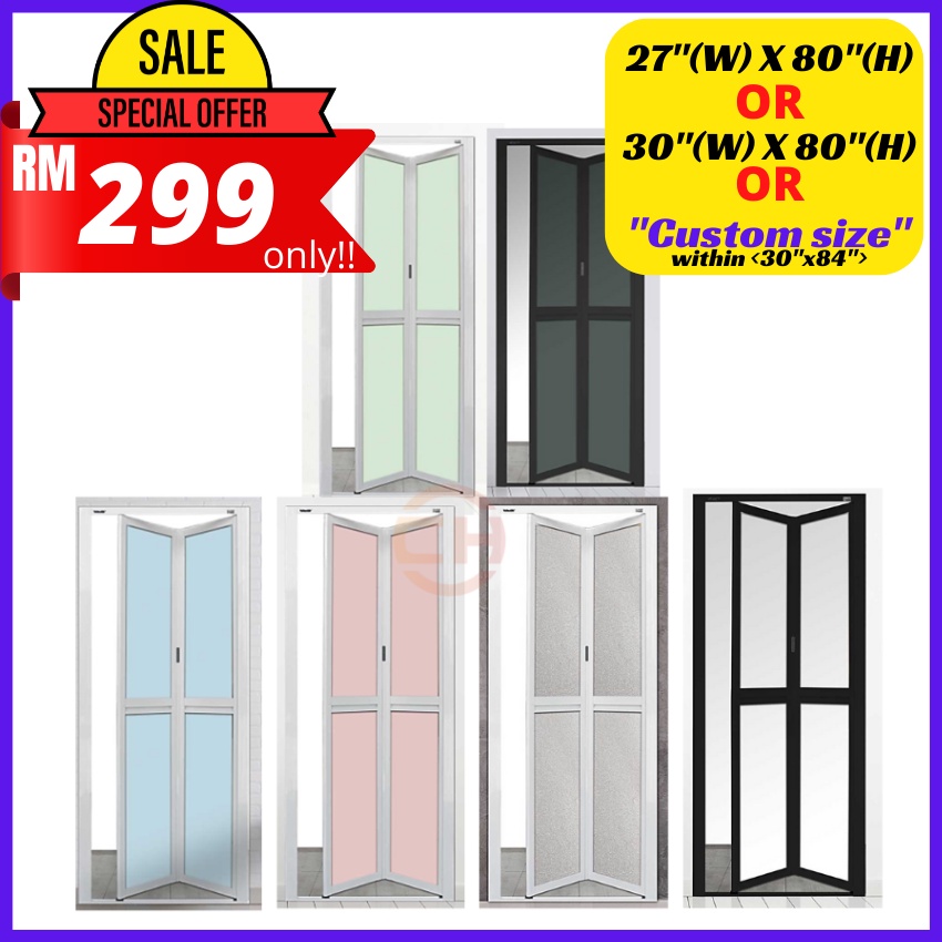 VITALLY Pintu Lipat Untuk Tandas / Bi fold Toilet Door, Toilet Door