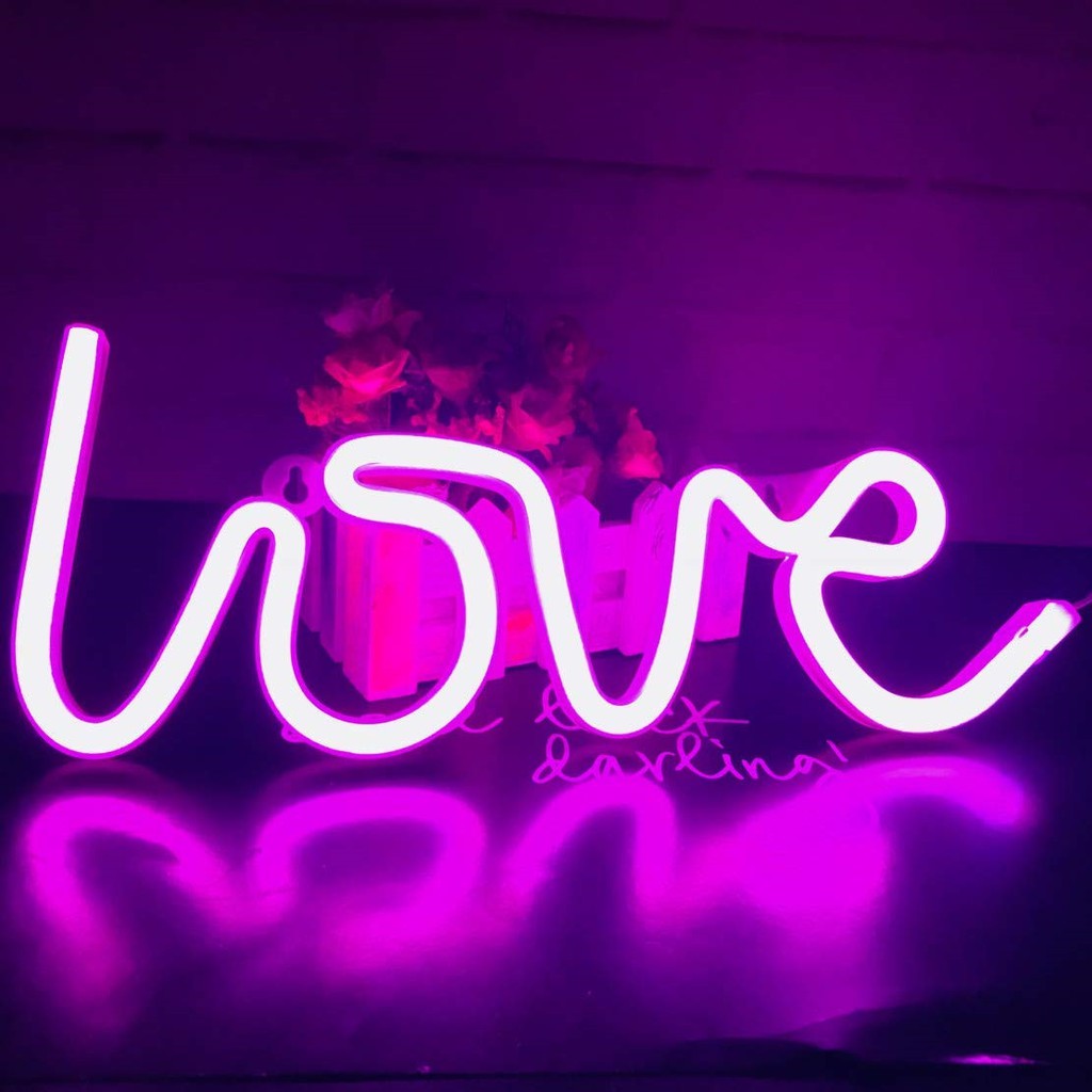 Led Love Sign Decor Light Neon Art Decorative Light Wall Decor