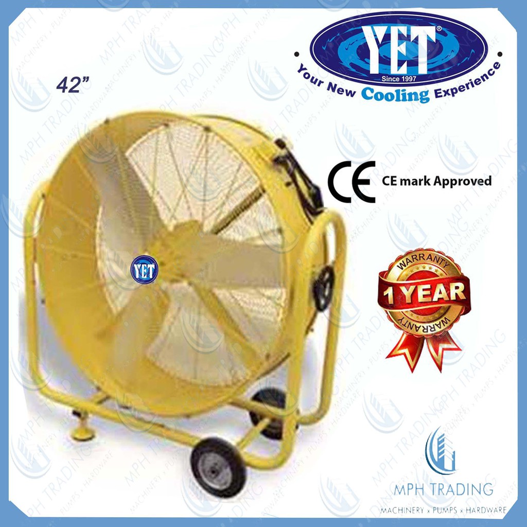 YET HVF105L Heavy Duty Powerful 42'' 42 Inch Industrial Floor Fan