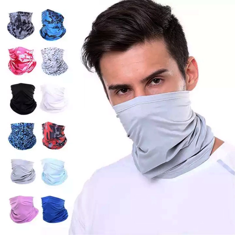 Anti Dust UV Protection Stitched Camouflage Face Buff Bandana Head Scarf Face Mask Tudung Muka 面罩