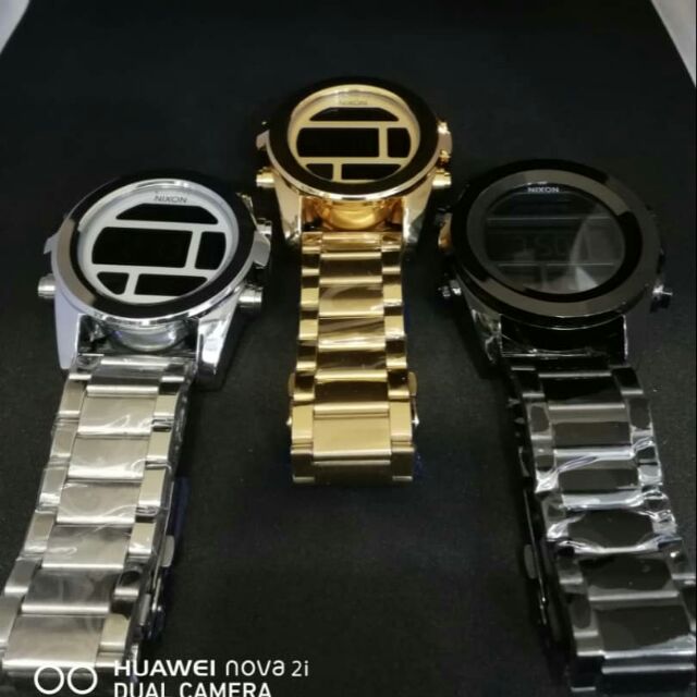 nixon gold digital watch