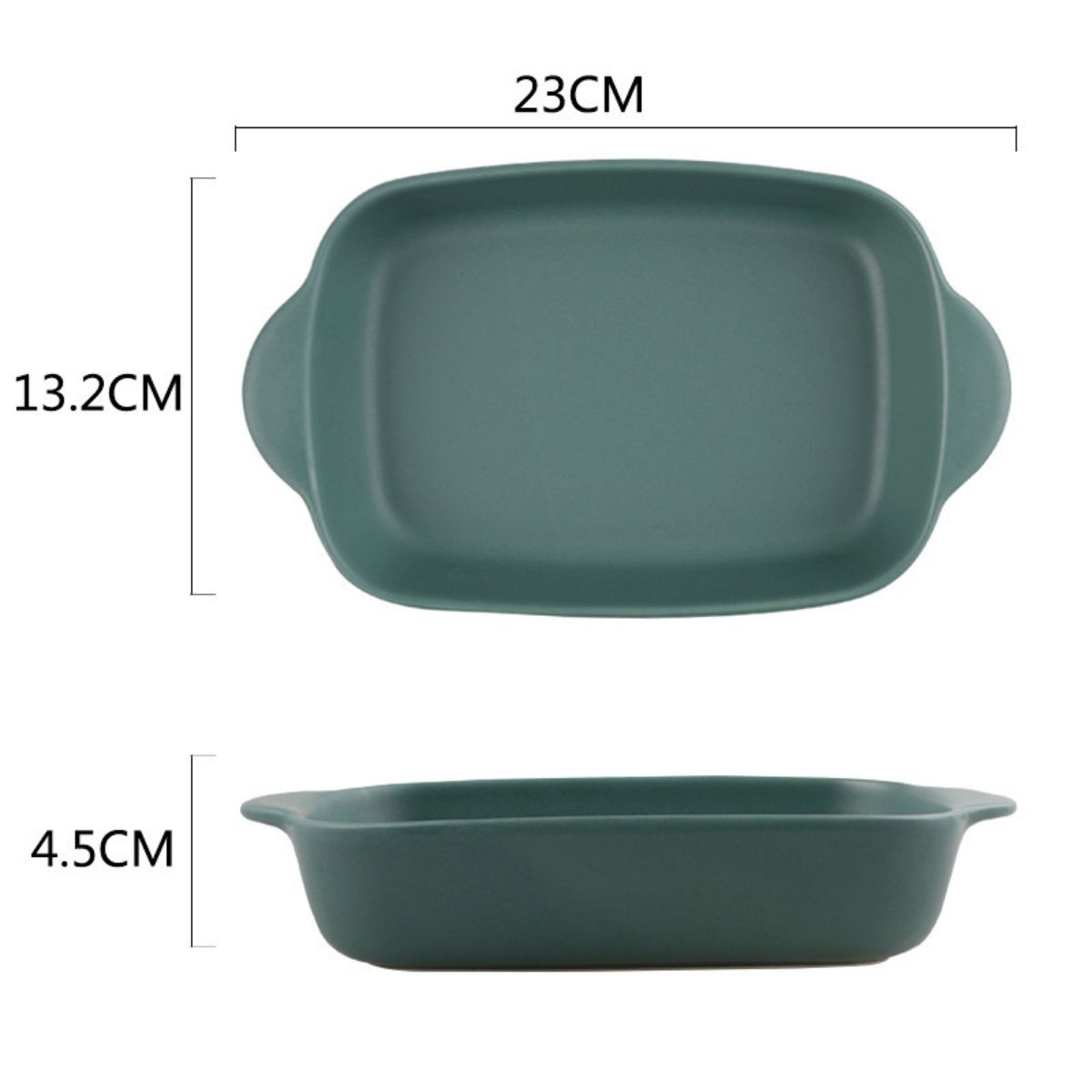 7126 Nordic microwave ceramic binaural baked rice dish rectangular baking bowl baking dish baking mold oven dinner plate