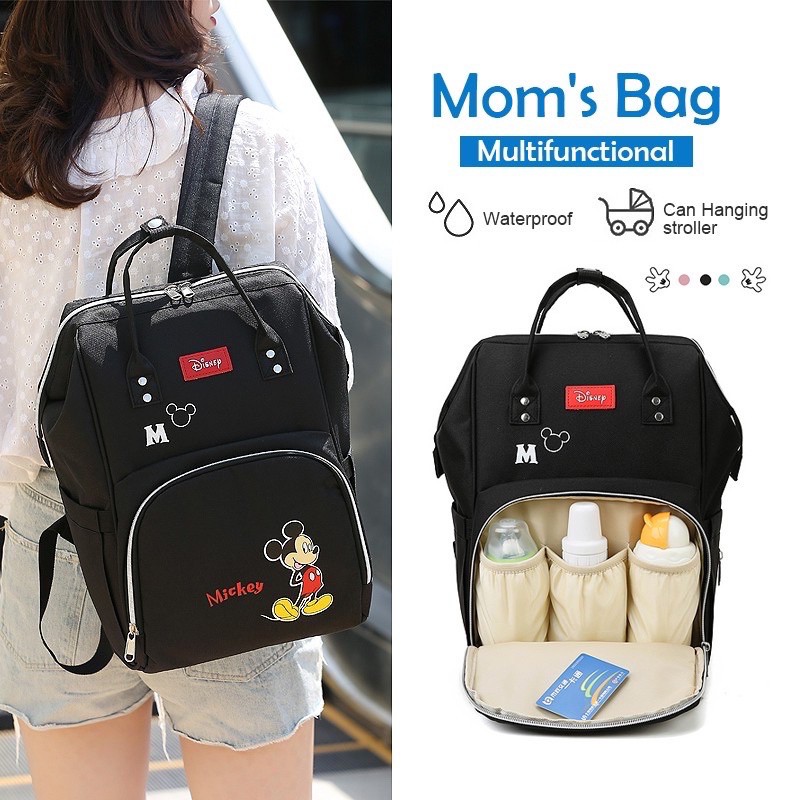 Mickey Diaper Bag Large Capacity Mummy Maternity Nappy Bag Hospital Baby Travel Backpack For Baby Care