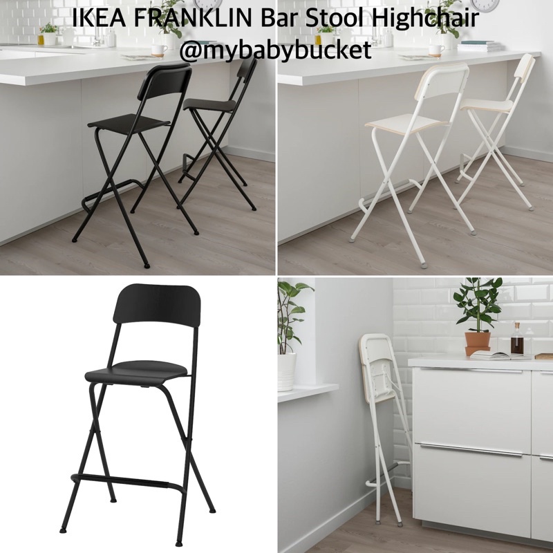 Ikea My Foldable Bar Stool Highchair, Ikea Franklin Bar Stool White