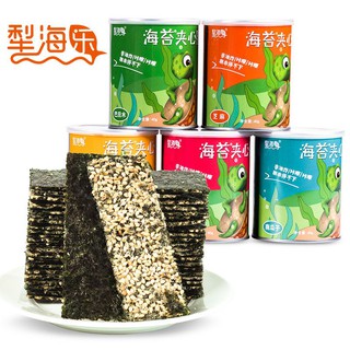 犁海乐夹心海苔脆即食零食品小吃紫菜大片海苔罐装40g Shopee Malaysia