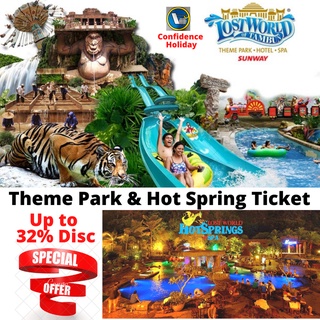 Lost World Of Tambun Theme Park and Hot Spring Ticket in Ipoh <Offer 32%-40%> Ready Stock