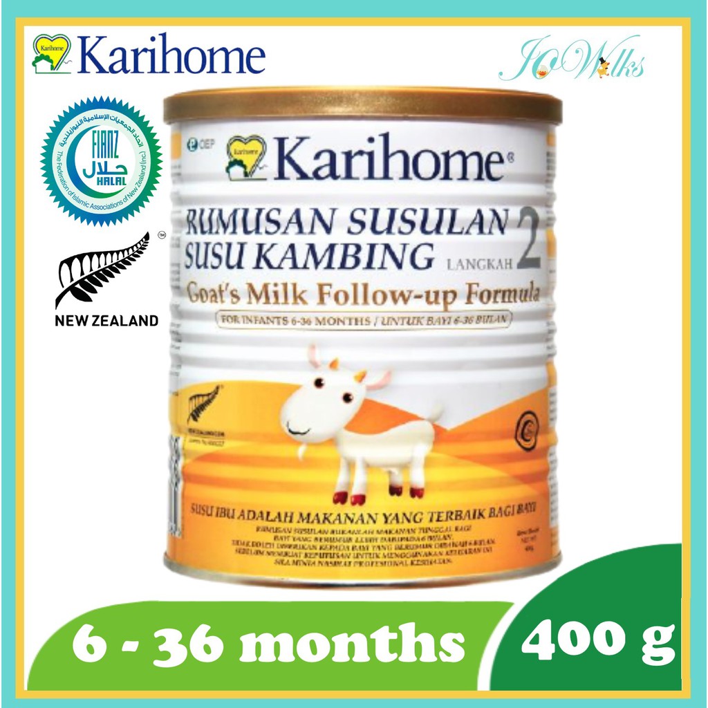 Karihome Step 2 Goat Milk Follow Up Formula Susu Kambing 400g X1 Tin Ready Stock