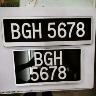 NUMBER PLATE KERETA (SAIZ UKURAN JPJ) CODE:(A) | Shopee ...