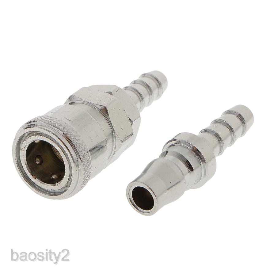 Euro Air Line Hose End Coupler Connector Fitting Bayonet Socket Push In 8mm 2 Pc