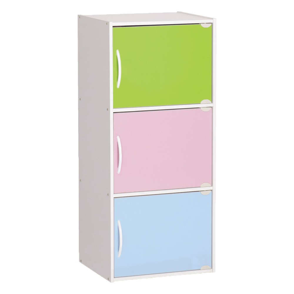 BRUCE 3 Door File Book Shelf With Door Book Rack Bookshelf