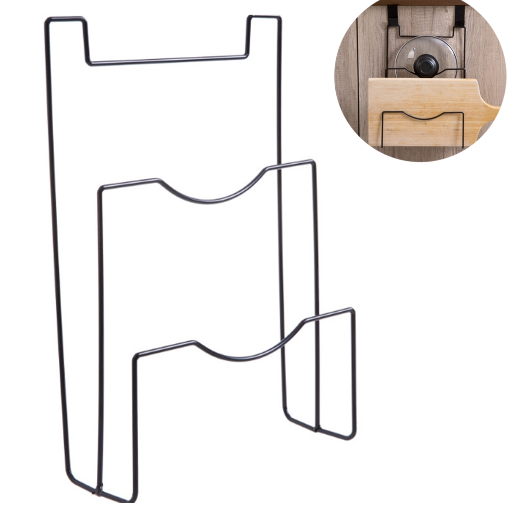 Storage Organize Kitchen Holder Cabinet Door Lid Organizer Rack