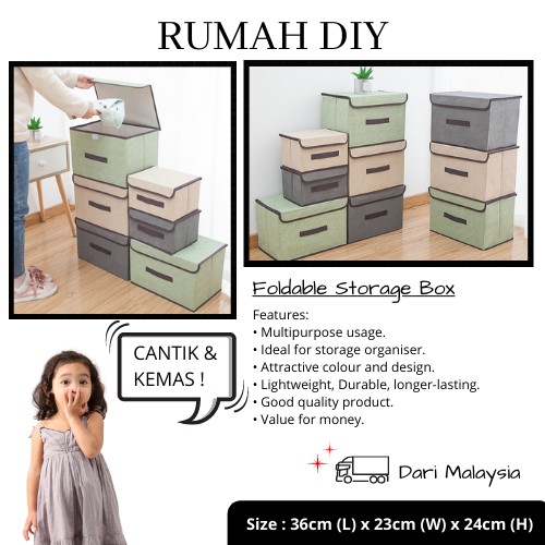 Buy Rumahdiy Kotak Simpan Barang Foldable Storage Box Seetracker Malaysia