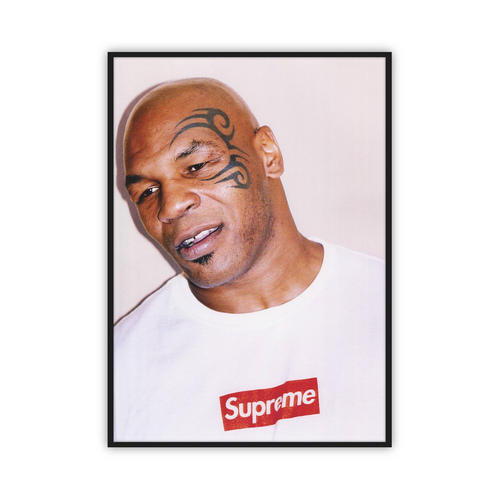 READY STOCKMike Tyson Supreme Hypebeast Premium Poster Photography Potrait iconic Celebrity Fashion WallArt Decoration