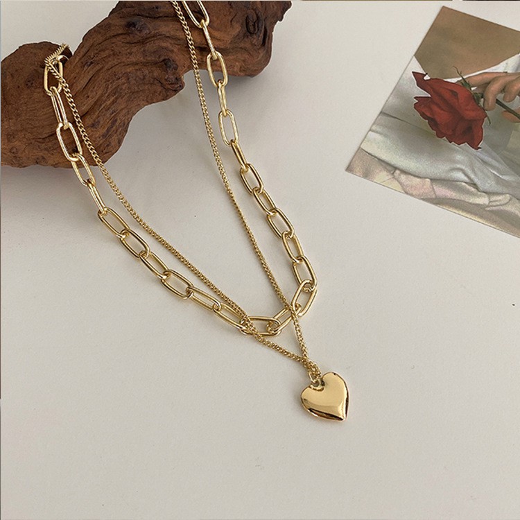 Korean Fashion Gold Love Necklace for women