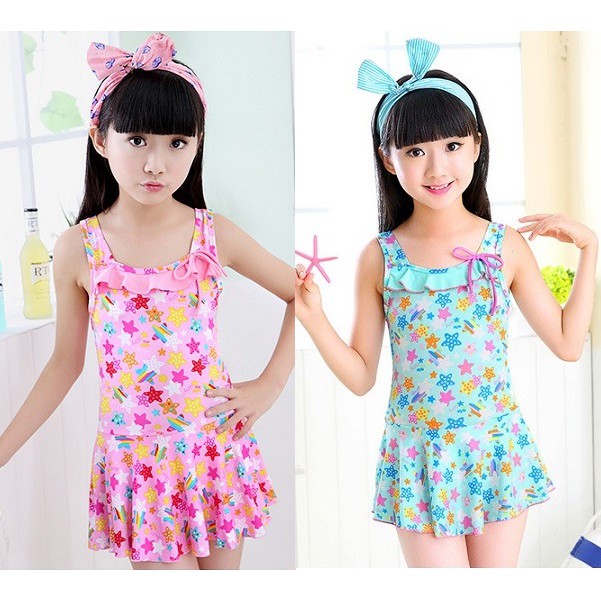 Ready Stock 1 Piece Kids Swimsuit Girl's Swimwear Children Beachwear