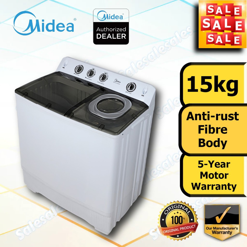 Midea 6kg 7kg 8kg 9kg 11kg 13kg 15kg Semi Auto Washing Machine Mesin Basuh Shopee Malaysia