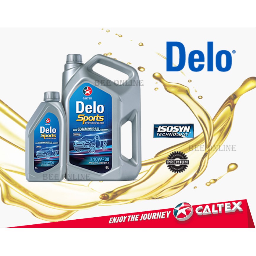 (FREE GIFT)CALTEX Delo Sports Synthetic Blend SAE 10W30 (6+1L) Diesel Engine OiL Shopee Malaysia