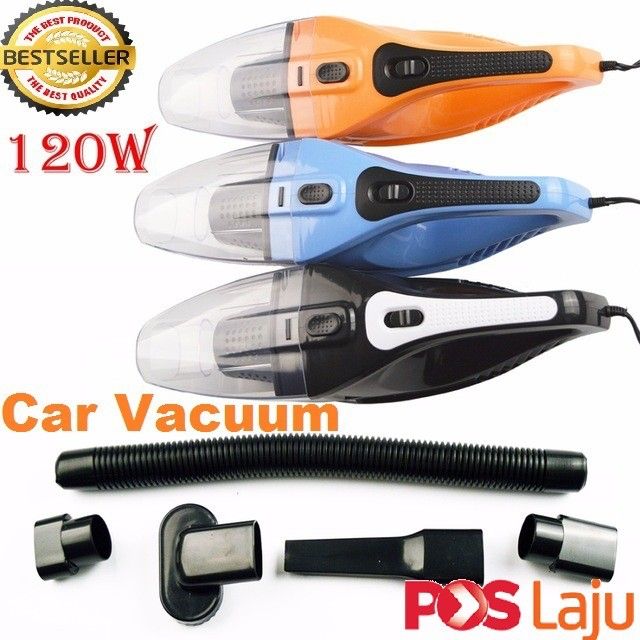 [ READY STOCK ] 120W 12V CarVacuum Cleaner Handheld Super Suction Wet And Dry