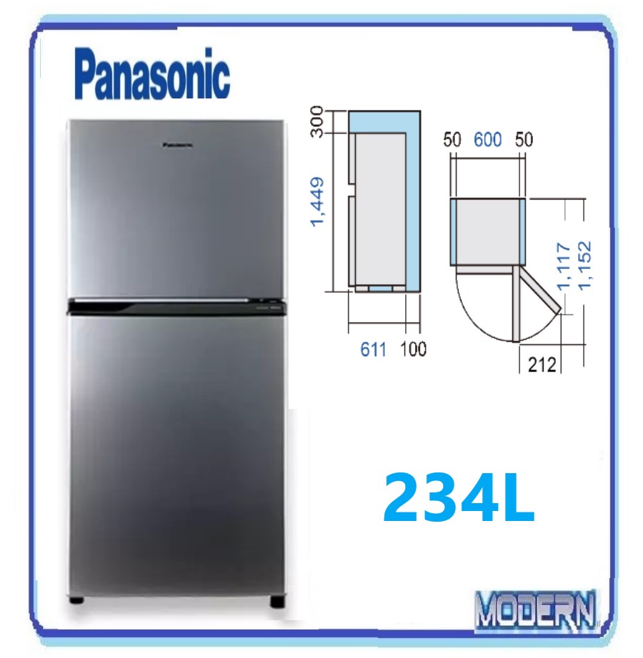 Panasonic 234L NR-BL263VPMY Fridge 2-door Inverter Top Freezer Refrigerator (MELAKA AREA ONLY)