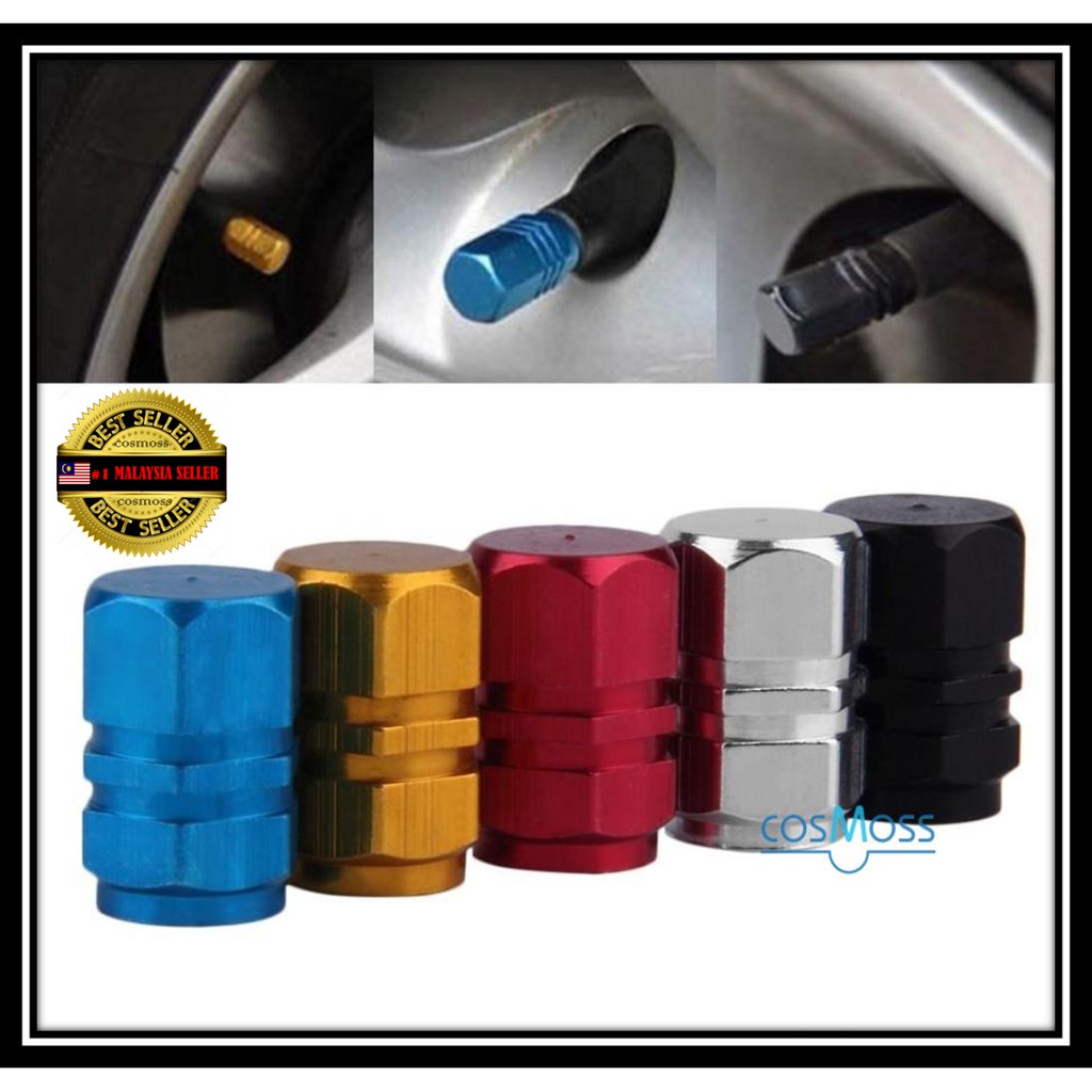 4pcs Aluminum Metal Car Wheel Tire Valves Tyre Stem Air Caps Cover