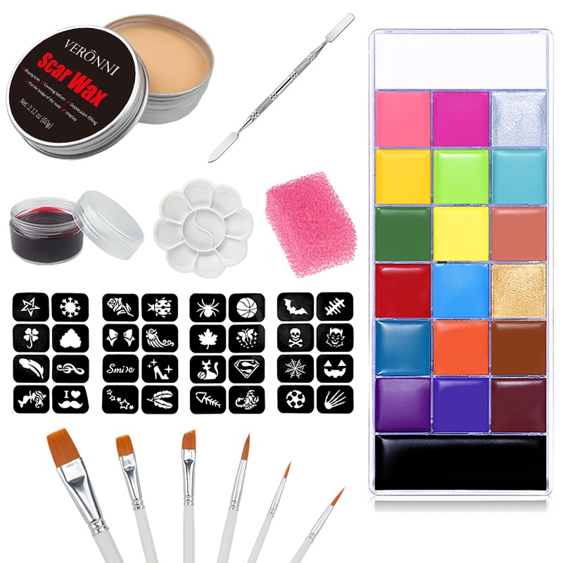 8PCS Halloween Makeup Kit Special Effect Skin Nose Scar Fake Wounds