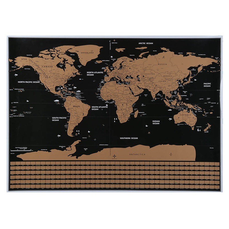 What Is A Scratch Map 82.5X59Cm Scratch Map Of The World Travel Edition Deluxe Scratch Off Map  World Map Poster Traveler Daily Record | Shopee Malaysia