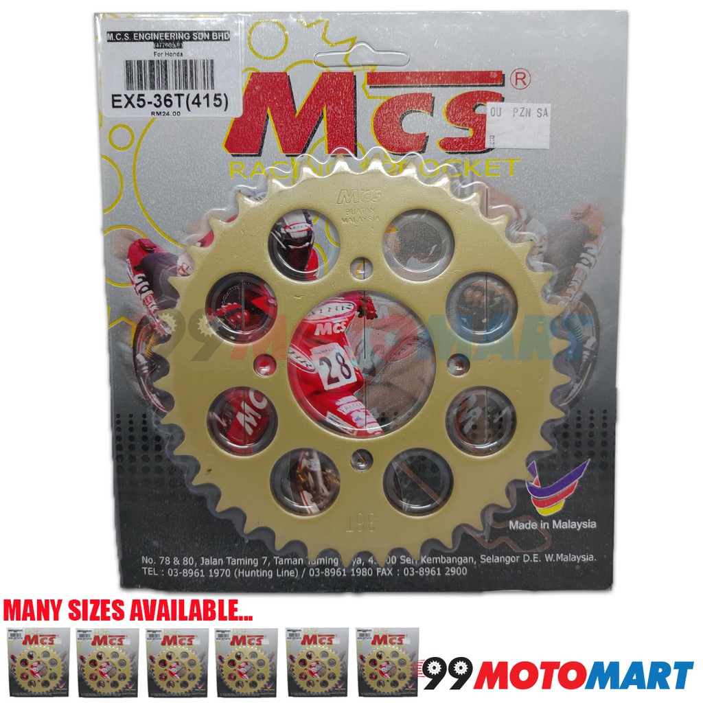 MCS 415 Sprocket EX5  EX5  C W100 C70 26T 36T RACING 