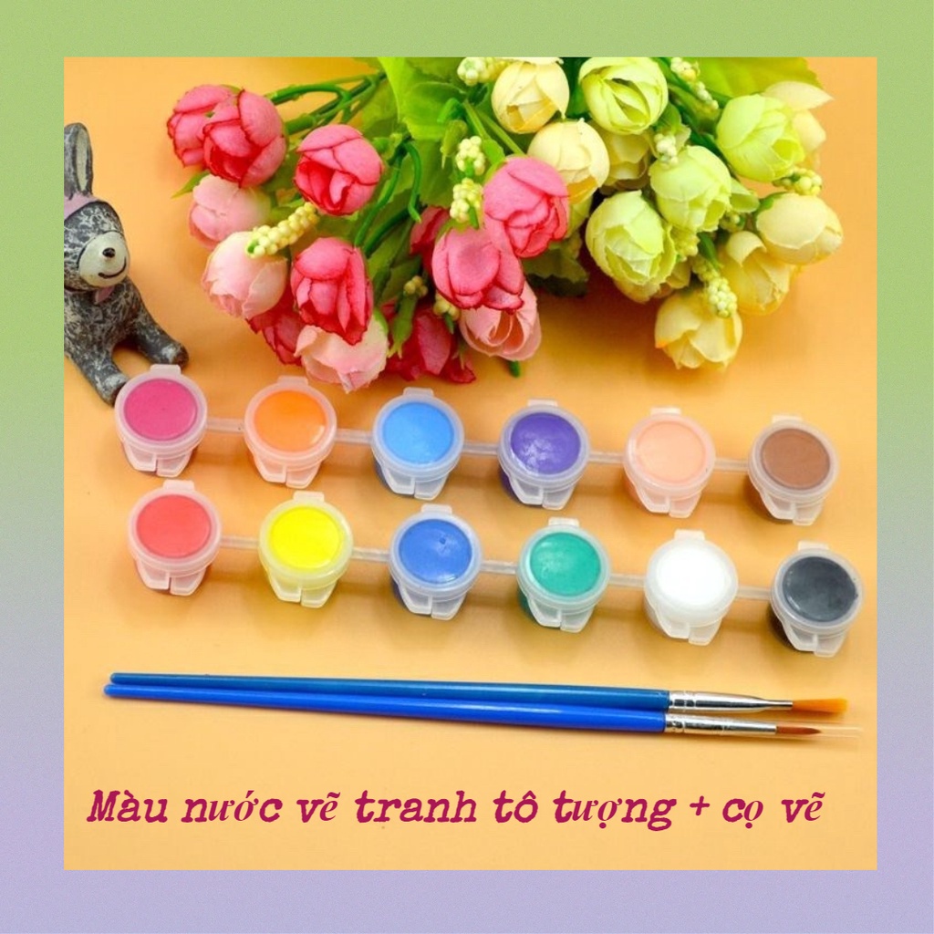 Blister of 6-8 colors and 1 brush for baby statue acrylic coloring