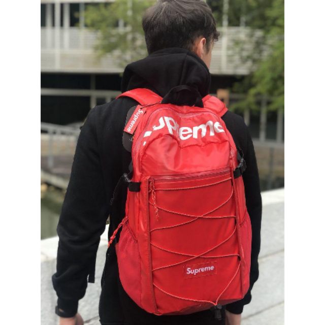 supreme backpack fw17 red