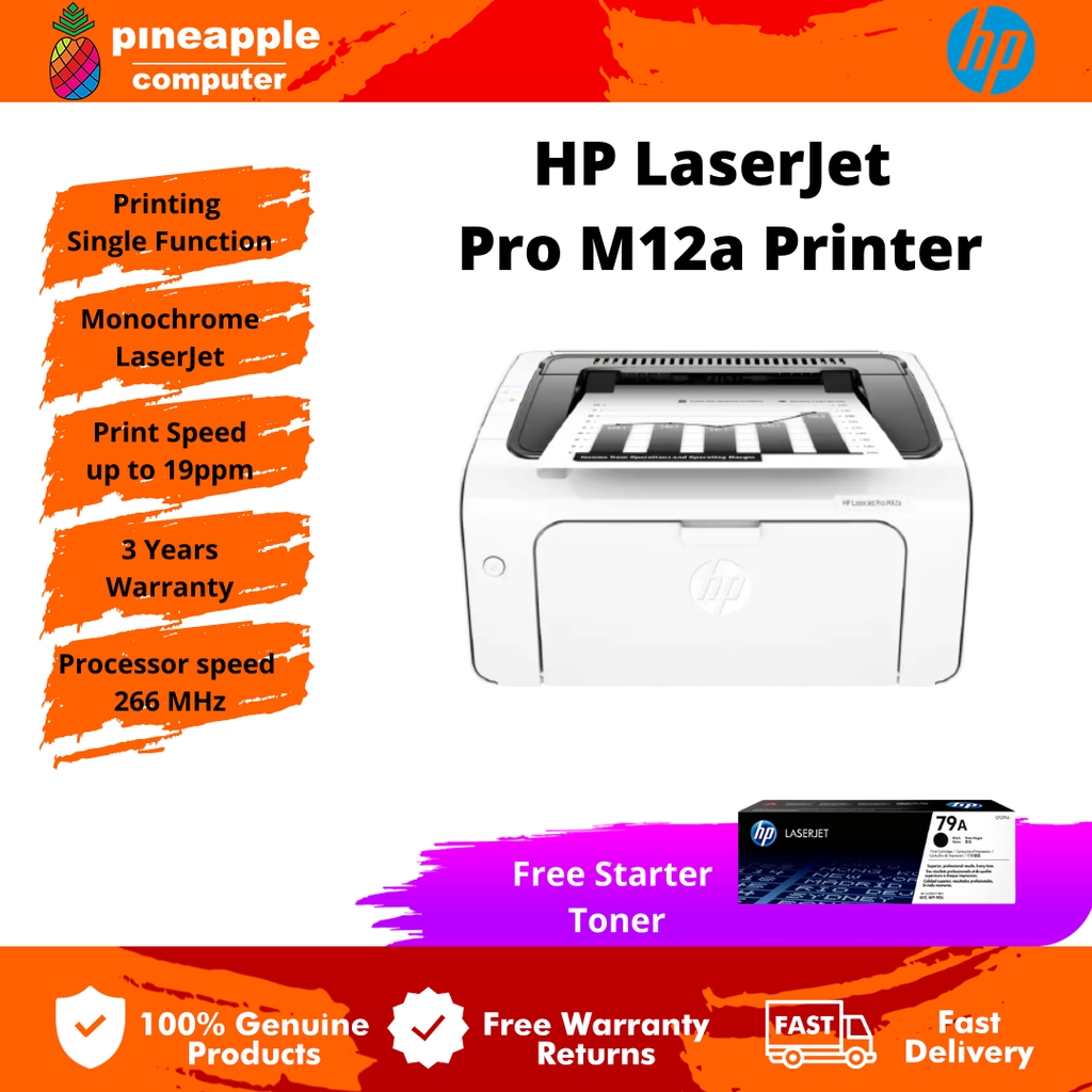 HP LaserJet Pro M12a Mono Laser Printer | Shopee Malaysia