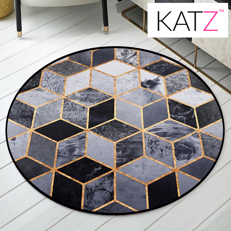 Katz Karpet Modern Velvet Bulat Round Tatami Carpet Antislip Katz Shopee Malaysia