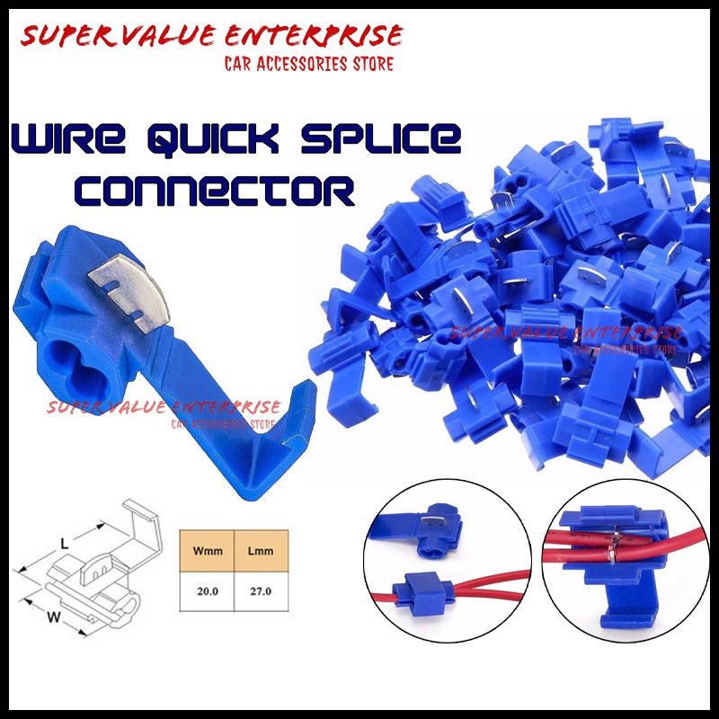 Wire Quick Splice Connectors Blue Quick Splice Terminals Clip
