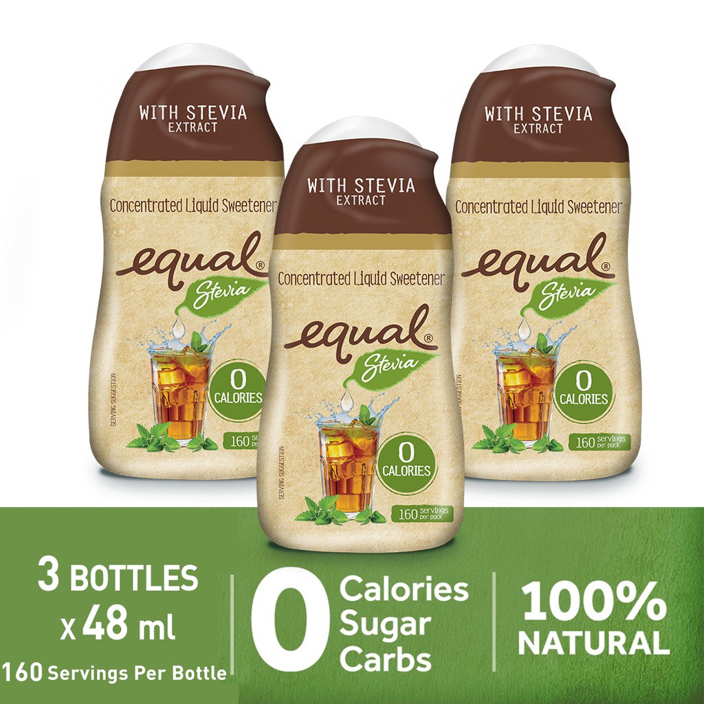 Bundle of 3 Equal Stevia Sweetener Drops (48ml) Shopee Malaysia