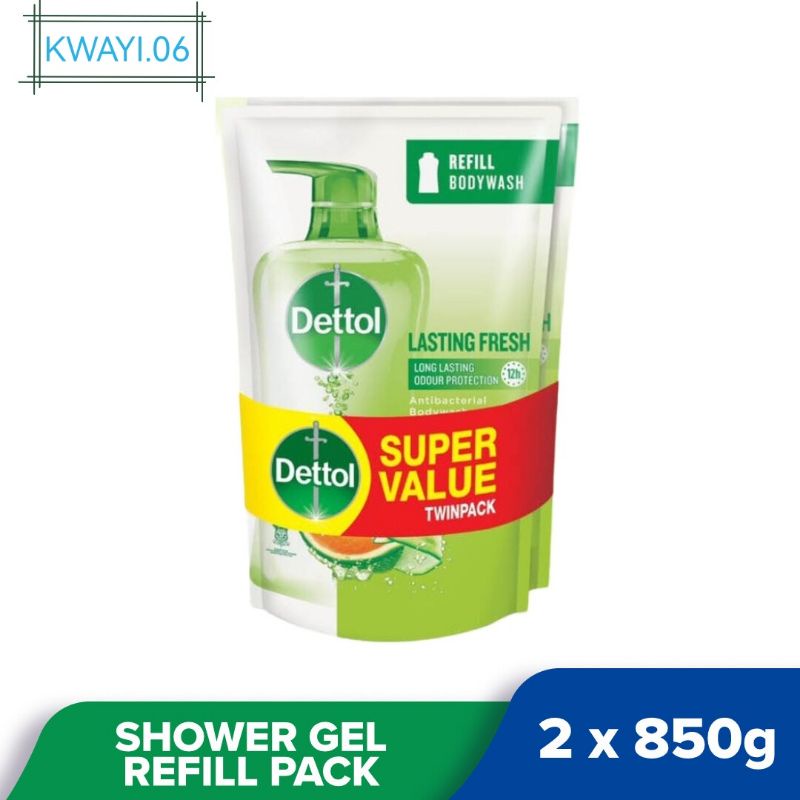 Dettol body wash [REFILL] 850g×2pack Lasting Fresh ,Original ,reenergize Shopee Malaysia