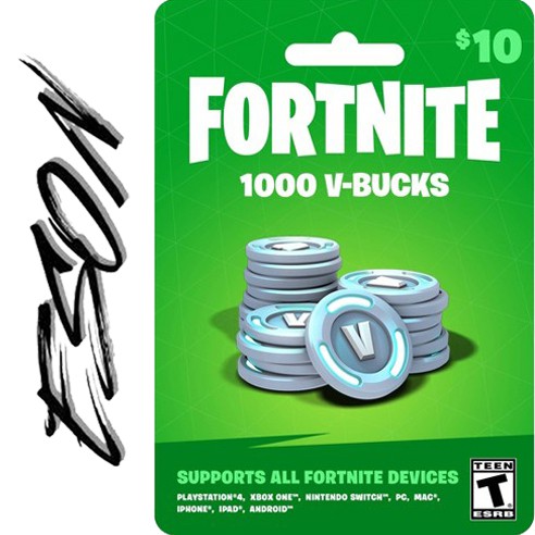 Fortnite Vbucks V Bucks Gift Card 1000 2800 5000 Shopee Malaysia