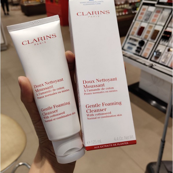 clarins gentle foaming cleanser cottonseed