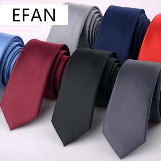 Solid Color Slim Skinny Ties Male Korean Version 6cm Narrow Business Neckties