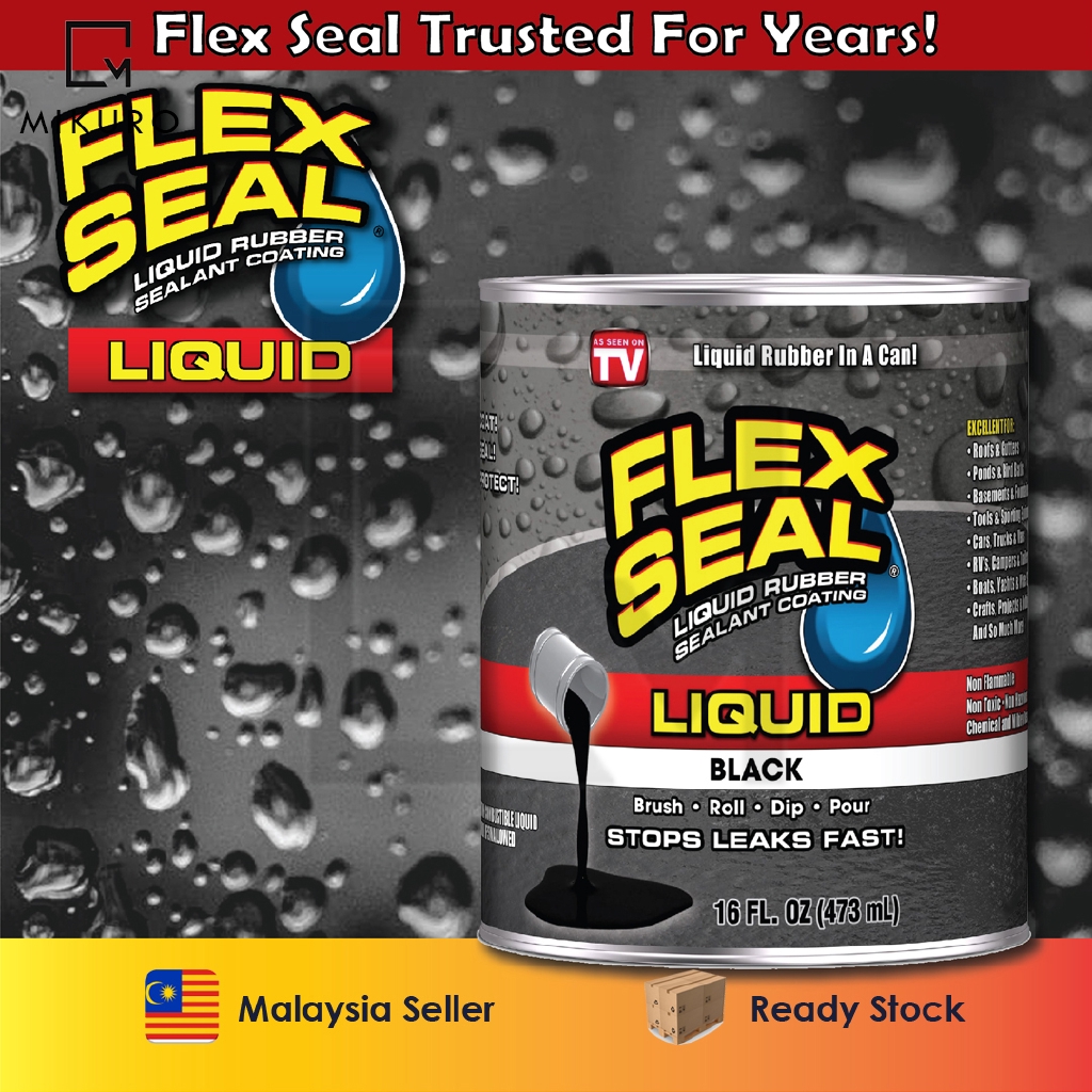 Flex Seal Liquid Rubber Sealent Coating 16 Oz (473ml) In A Can Black