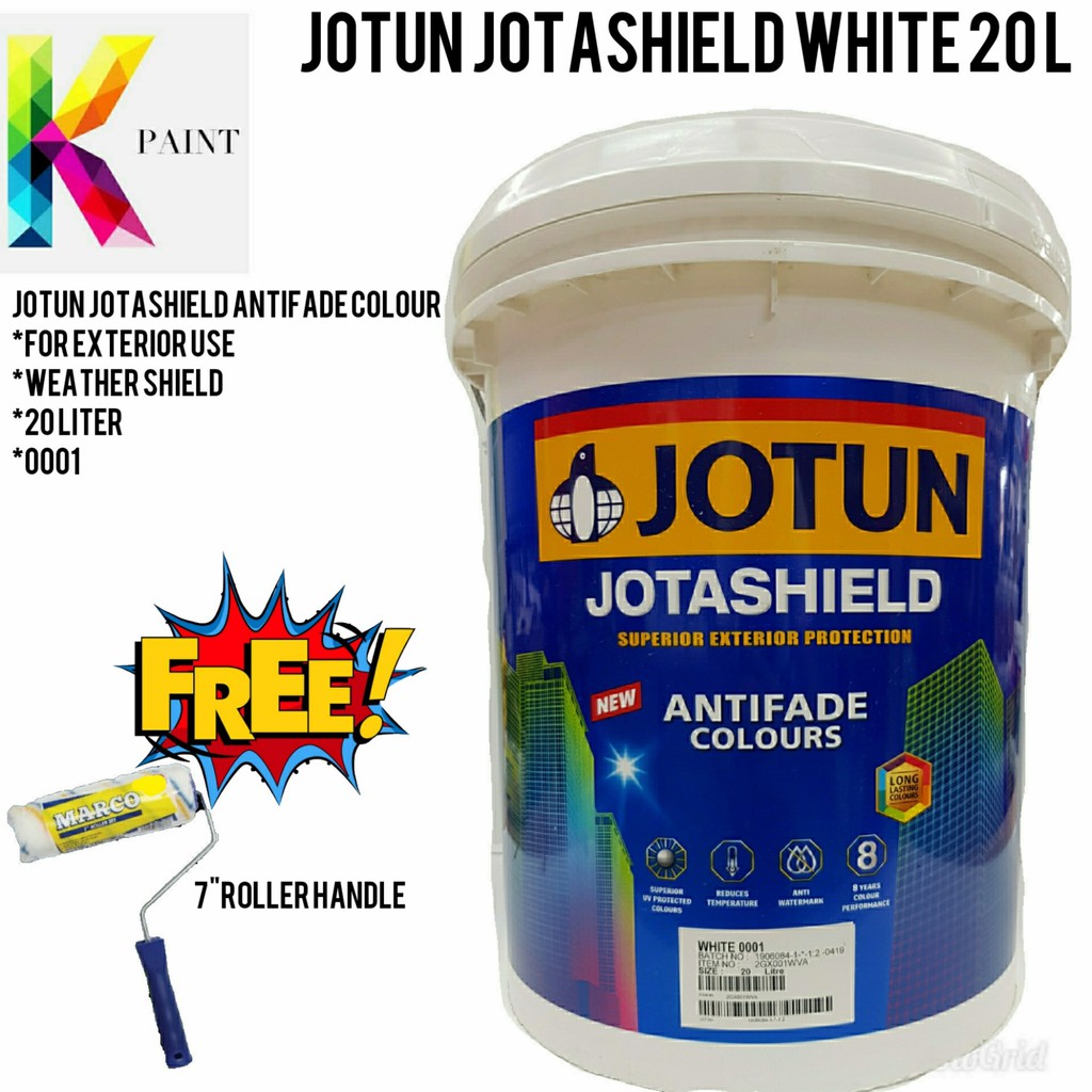 JOTUN JOTASHIELD ANTIFADE COLOURS 20L 0001WHITE | Shopee Malaysia