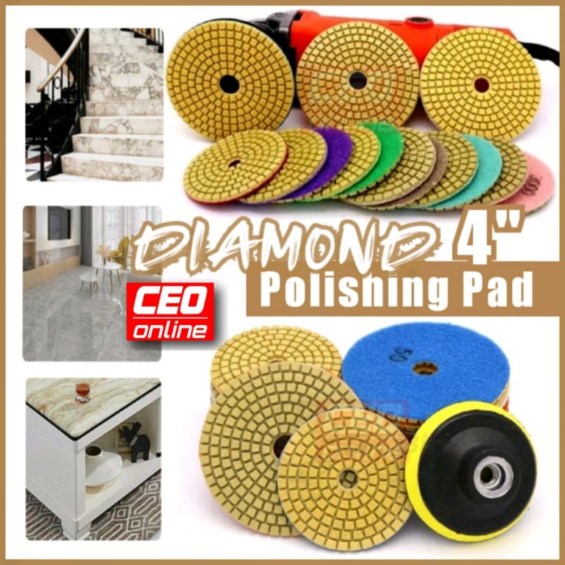 CEO Diamond Polishing Pad Flexible Grinding Discs Granite Marble Stone Concrete Stone Quartz Floor Countertop Tiles