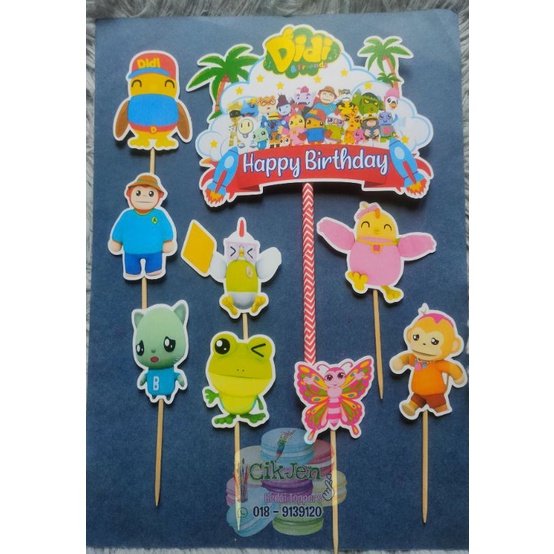 Didi And Friends Cake Topper A4 Size READY STOCK | Shopee Malaysia