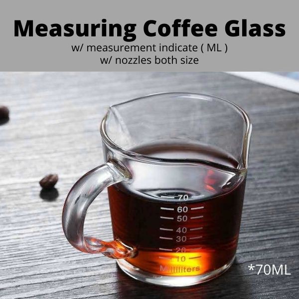 Ready Stock Espresso Shot Glass Cup Double Spouts Cup Measuring Coffee Cup Kitchen 0747