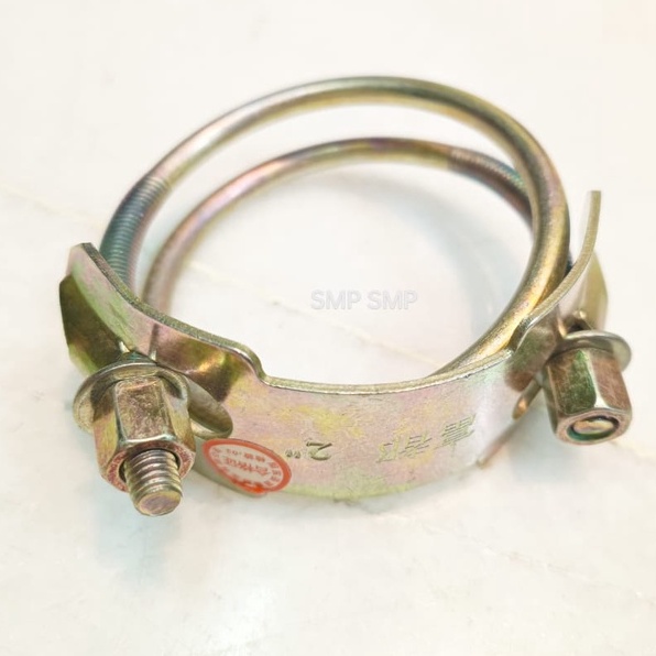 Heavy Duty Steel Spiral Double Bolt Hose Clamp / Spiral Double Bolts
