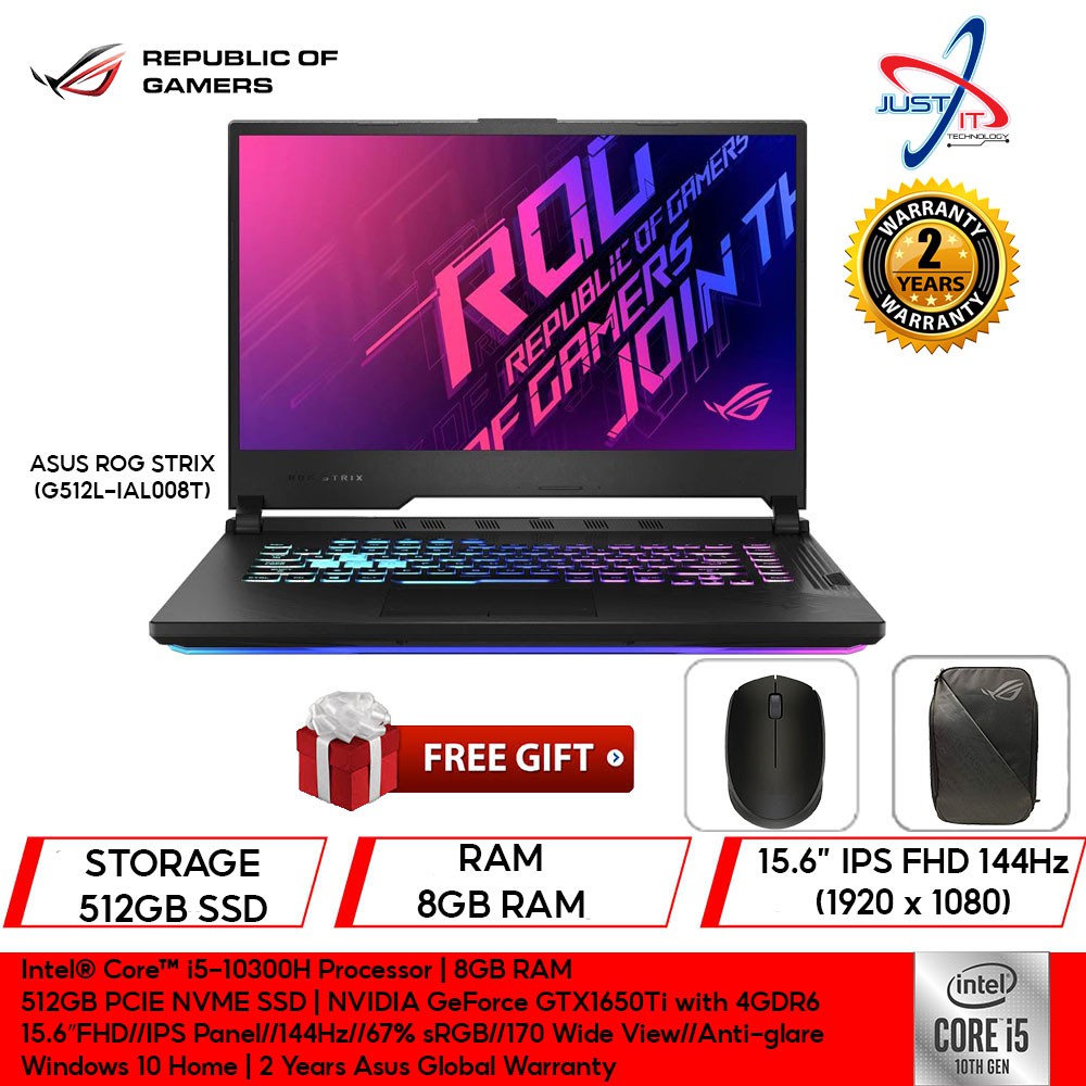 [ REDUCTION MYR 50.00 ] Asus rog strix g512l-ial008t 15.6